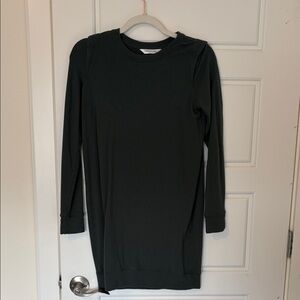 Lost in layers green sweater dress